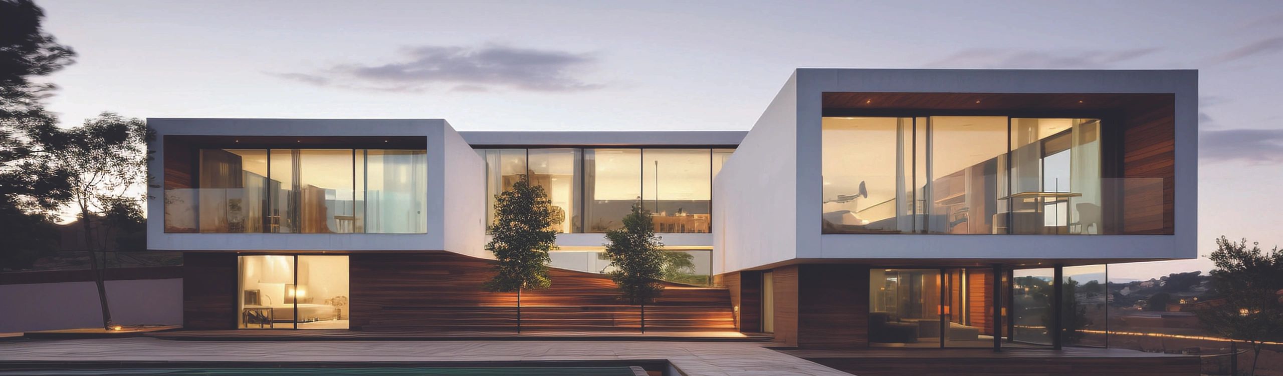 Modern architecture and expansive windows